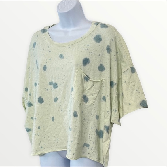 Abound Oversized Boxy Lime Green Tie Dye Short sleeve - Picture 2 of 4
